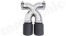CARGRAPHIC Sport Double-End Tailpipe - 89mm X-Pipe Construction, Rolled-In w/Perforated Insert & Matte Black Thermopaint Finish For Porsche 981 Boxster / Cayman - PERP81ER35RXTP CARGRAPHIC Sport Double-End Tailpipe - 89mm X-Pipe Construction, Rolled-In w/Perforated Insert & Matte Black Thermopaint Finish For Porsche 981 Boxster / Cayman - PERP81ER35RXTP