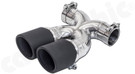 CARGRAPHIC Sport Double-End Tailpipe - 89mm X-Pipe Construction, Rolled-In w/Perforated Insert & Matte Black Thermopaint Finish For Porsche 981 Boxster / Cayman - PERP81ER35RXTP CARGRAPHIC Sport Double-End Tailpipe - 89mm X-Pipe Construction, Rolled-In w/Perforated Insert & Matte Black Thermopaint Finish For Porsche 981 Boxster / Cayman - PERP81ER35RXTP