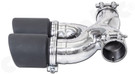 CARGRAPHIC Sport Double-End Tailpipe - 89mm X-Pipe Construction, Rolled-In w/Perforated Insert & Matte Black Thermopaint Finish For Porsche 981 Boxster / Cayman - PERP81ER35RXTP CARGRAPHIC Sport Double-End Tailpipe - 89mm X-Pipe Construction, Rolled-In w/Perforated Insert & Matte Black Thermopaint Finish For Porsche 981 Boxster / Cayman - PERP81ER35RXTP