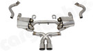 CARGRAPHIC Race Rear Silencer Set Cup-X w/Mixed Gas Flow & 89mm Double-End Tailpipe Set For Porsche 981 Boxster / Cayman - PERP81ETCUPX