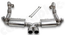 CARGRAPHIC Sport Rear Silencers w/Integrated Exhaust Valves & 2x 89mm Mirror Polished Sport Tailpipes (SOUND / SUPER SOUND Version) For Porsche 718 (982) Boxster / Cayman - CARP82ETFLAPSS