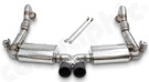 CARGRAPHIC Sport Rear Silencers w/Integrated Exhaust Valves & 2x 89mm Matte Black Thermopaint Finished Sport Tailpipes (SOUND / SUPER SOUND Version) For Porsche 718 (982) Boxster / Cayman - CARP82ETFLAPTP