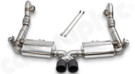 CARGRAPHIC Sport Rear Silencers w/Integrated Exhaust Valves & 2x 89mm Matte Black Thermopaint Finished Sport Tailpipes (SOUND / SUPER SOUND Version) For Porsche 718 (982) Boxster / Cayman - CARP82ETFLAPTP