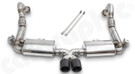 CARGRAPHIC Sport Rear Silencers w/Integrated Exhaust Valves & 2x 89mm Visual Carbon Finished Sport Tailpipes w/Stainless Steel Liner (SOUND / SUPER SOUND Version) For Porsche 718 (982) Boxster / Cayman - CARP82ETFLAPKEV