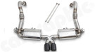 CARGRAPHIC Sport Rear Silencers w/Integrated Exhaust Valves & 2x 89mm Visual Carbon Finished Sport Tailpipes w/Stainless Steel Liner (SOUND / SUPER SOUND Version) For Porsche 718 (982) Boxster / Cayman - CARP82ETFLAPKEV