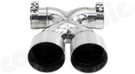 CARGRAPHIC Sport Double-End Tailpipe (Special Lightweight Version) - 89mm Stainless Steel Brushed For Porsche 718 (982) Boxster / Cayman - CARP82ER35X CARGRAPHIC Sport Double-End Tailpipe (Special Lightweight Version) - 89mm Stainless Steel Brushed For Porsche 718 (982) Boxster / Cayman - CARP82ER35X