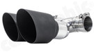 CARGRAPHIC Sport Double-End Tailpipe (Special Lightweight Version) - 100mm Matte Black Thermopaint Finished For Porsche 718 (982) Boxster / Cayman - CARP82ER40XTP
