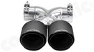 CARGRAPHIC Sport Double-End Tailpipe - 100mm Visual Carbon Matte Finished w/Stainless Steel Liner & CARGRAPHIC Logo For Porsche 718 (982) Boxster / Cayman - CARP82ER40XKEVTPCG CARGRAPHIC Sport Double-End Tailpipe - 100mm Visual Carbon Matte Finished w/Stainless Steel Liner & CARGRAPHIC Logo For Porsche 718 (982) Boxster / Cayman - CARP82ER40XKEVTPCG