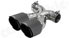 CARGRAPHIC Sport Double-End Tailpipe - 100mm Visual Carbon Matte Finished w/Stainless Steel Liner & CARGRAPHIC Logo For Porsche 718 (982) Boxster / Cayman - CARP82ER40XKEVTPCG CARGRAPHIC Sport Double-End Tailpipe - 100mm Visual Carbon Matte Finished w/Stainless Steel Liner & CARGRAPHIC Logo For Porsche 718 (982) Boxster / Cayman - CARP82ER40XKEVTPCG