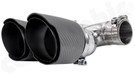 CARGRAPHIC Sport Double-End Tailpipe - 100mm Visual Carbon Matte Finished w/Stainless Steel Liner & CARGRAPHIC Logo For Porsche 718 (982) Boxster / Cayman - CARP82ER40XKEVTPCG CARGRAPHIC Sport Double-End Tailpipe - 100mm Visual Carbon Matte Finished w/Stainless Steel Liner & CARGRAPHIC Logo For Porsche 718 (982) Boxster / Cayman - CARP82ER40XKEVTPCG