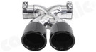 CARGRAPHIC Sport Double-End Tailpipe - 89mm Gloss Black Chrome Finished For Porsche 718 (982) Boxster / Cayman - CARP82ER35RXENA CARGRAPHIC Sport Double-End Tailpipe - 89mm Gloss Black Chrome Finished For Porsche 718 (982) Boxster / Cayman - CARP82ER35RXENA
