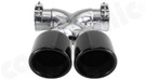CARGRAPHIC Sport Double-End Tailpipe - 100mm Gloss Black Chrome Finished For Porsche 718 (982) Boxster / Cayman - CARP82ER40RXENA CARGRAPHIC Sport Double-End Tailpipe - 100mm Gloss Black Chrome Finished For Porsche 718 (982) Boxster / Cayman - CARP82ER40RXENA