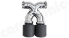 CARGRAPHIC Sport Double-End Tailpipe - 100mm Rolled-In w/Perforated Insert & Matte Black Thermopaint Finished For Porsche 718 (982) Boxster / Cayman - CARP82ER40RXTP CARGRAPHIC Sport Double-End Tailpipe - 100mm Rolled-In w/Perforated Insert & Matte Black Thermopaint Finished For Porsche 718 (982) Boxster / Cayman - CARP82ER40RXTP