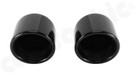 CARGRAPHIC Sport Tailpipes - 2x 100mm Round, Slash-Cut & Gloss Black Chrome Finished For Porsche 718 Boxster / Cayman / Spyder / GT4 - CARP82GT4ER2100RENA