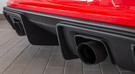 CARGRAPHIC Sport Tailpipes (Lightweight Construction) For OEM Rear Silencer - 2x 100mm Round, Slash-Cut & Matte Black Thermopaint Finished For Porsche 718 Boxster / Cayman / Spyder / GT4 - CARP82GT4ER2100TPOE