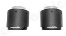 CARGRAPHIC Sport Tailpipes For OEM Rear Silencer - 2x 100mm Round, Slash-Cut w/Stainless Steel Liner & Visual Carbon Matte Finished w/CARGRAPHIC Logo For Porsche 718 Boxster / Cayman / Spyder / GT4 - CARP82GT4ER2100KEVTPCGOE