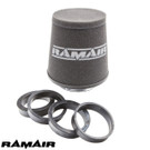 Ramair Foam 70-90mm (2.75 - 3.5inch) ID Neck Polymer Base Neck Cone Air Filter Universal with Reducing Rings CC-501-UNI