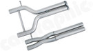 CARGRAPHIC X-Pipe Construction Center-Silencer Replacement Pipe Set (SUPER SOUND Version) For Porsche 970 Panamera Turbo / Turbo S V8 4.8L - CARP70TXPIPE