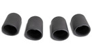 CARGRAPHIC Sport Tailpipe Set - 4x 100mm Round, Slash-Cut, Rolled-In w/Perforated Insert & Matte Black Thermopaint Finished For Porsche 971 Panamera - CARP71ER40RTP