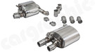 CARGRAPHIC Sport Rear Silencer Set w/Electronic Exhaust Valves (SOUND / SUPER SOUND Export Version) For Porsche Panamera 971 4 / 4S / 4 e-Hybrid 2.9L V6 - CARP71T29ETFLAP
