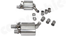 CARGRAPHIC Sport Rear Silencer Set w/Electronic Exhaust Valves (SOUND / SUPER SOUND Export Version) For Porsche Panamera 971 GTS / Turbo / Turbo S e-Hybrid 4.0L V8 - CARP71T40ETFLAP