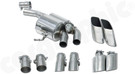 CARGRAPHIC Sport Rear Silencer Set w/Integrated Vacuum Exhaust Valves For Porsche Macan 2.0L R4 - CARP95R4ETFLAP