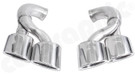 CARGRAPHIC Sport Double-End Tailpipe Set - 2x 115x89mm Oval, Rolled-In, Slash-Cut w/Perforated Insert & Mirror Polished For Porsche 957 Cayenne - CARP57EROS CARGRAPHIC Sport Double-End Tailpipe Set - 2x 115x89mm Oval, Rolled-In, Slash-Cut w/Perforated Insert & Mirror Polished For Porsche 957 Cayenne - CARP57EROS