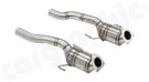 CARGRAPHIC Secondary Sport Catalytic Converter Set w/2x 100CPSI MS Catalytic Converter For Porsche 955 & 957 Cayenne Turbo / Turbo S 4.5L & 4.8L V8 - CARP57TKAT