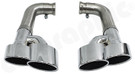 CARGRAPHIC Sport Double-End Tailpipe Set - 2x 125x95mm Oval, Overlapping, Rolled-In & Stainless Steel Mirror Polished For Diesel Porsche 958.1 Cayenne - CARP58ERO CARGRAPHIC Sport Double-End Tailpipe Set - 2x 125x95mm Oval, Overlapping, Rolled-In & Stainless Steel Mirror Polished For Diesel Porsche 958.1 Cayenne - CARP58ERO