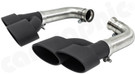 CARGRAPHIC Sport Double-End Tailpipe Set - 2x 125x95mm Oval, Overlapping, Rolled-In & Matte Black Thermopaint Finished For Diesel Porsche 958.1 Cayenne - CARP58EROTP CARGRAPHIC Sport Double-End Tailpipe Set - 2x 125x95mm Oval, Overlapping, Rolled-In & Matte Black Thermopaint Finished For Diesel Porsche 958.1 Cayenne - CARP58EROTP