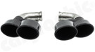 CARGRAPHIC Sport Double-End Tailpipe Set - 2x 125x95mm Oval, Overlapping, Rolled-In & Gloss Black Enameled For Porsche 958.1 Cayenne - CARP58EROPETENA CARGRAPHIC Sport Double-End Tailpipe Set - 2x 125x95mm Oval, Overlapping, Rolled-In & Gloss Black Enameled For Porsche 958.1 Cayenne - CARP58EROPETENA