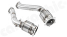 CARGRAPHIC Sport Primary Catalytic Converter Set w/2x 100CPSI MS Catalytic Converters For Porsche 958 Cayenne Turbo / Turbo S 4.8L V8 - CARP58TKATP