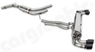 CARGRAPHIC Downpipe-Back Sport Exhaust System w/Electronic Exhaust Valves & 4x 100mm Gloss Black Chrome Sport Tailpipes (SOUND / SUPER SOUND Version) For Porsche Cayenne / Cayenne E-Hybrid 3.0L V6 - CARP5E3T30SYSDPENA