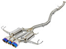 aFe Takeda 3 IN 304 Stainless Steel Cat-Back Exhaust System w/ Tri-Blue Flame Tips for  Honda Civic Type R 17-21 L4-2.0L (t)  afe49-36616-L