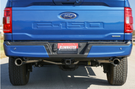 Flowmaster Force II Cat-Back Exhaust System Fits 2021-2025 Ford F-150 2.7, 3.5, 5.0-liter, Force II cat-back, dual out rear exit, 4.00-inch polished tips, stainless steel exhaust system - 818148