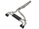 aFe Vulcan Series 3 IN to 2-1/2 IN 304 Stainless Steel Cat-Back Exhaust System w/ Black Tip for Jeep Wrangler 392 21-25 V8-6.4L afe49-38098-B