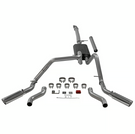 Flowmaster American Thunder Cat-Back Exhaust System Fits 2019-2026 Chevrolet/GMC Silverado/Sierra 2.7-Liter, Cat-Back, Dual Out Rear/Side Exit, Stainless Steel Exhaust System - 818113