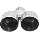 Flowmaster Exhaust Tip Exhaust Tip - Dual 4.00 in. Angle Cut Polished SS Fits 2.50 in. Tubing - Weld on - 15391