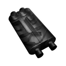 Flowmaster 50 Series Big Block Chambered Muffler 50 Big Block - 3.00 Dual In / 2.50 Dual Out - Mild Sound - 530504