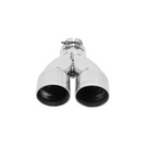 Flowmaster Exhaust Tip Exhaust Tip - 3.00 in. Dual Angle Cut Polished SS Fits 2.50 in. Tubing -Clamp on - 15307