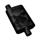 Flowmaster 40 Series Delta Flow C hambered Muffler 40 Delta Flow® Stainless Steel - 3.00 Offset In / 3.00 Center Out - Aggressive Sound - 843041