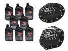 aFe POWER Front & Rear Diff GUARD Package w/ Oil for Dodge Diesel Trucks 03-13 L6 (AAM 9.25-14 & AAM 11.5-14) afe46-7700AB