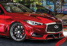 STILLEN 2017-2021 Infiniti Q60 Front Splitter & Winglets [Matte Black] - KB11232