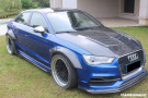 Carbonado 2013-2016 Audi 8V S3 A3 Sline Sedan BKSS Style Carbon Fiber Front Lip