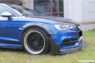 Carbonado 2013-2016 Audi S3 A3 Sline Sedan BKSS Style Carbon Fiber Front Lip With Under Board