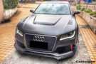 Carbonado 2015-2017 Audi RS7 BS Style Carbon Fiber Front Bumper Canards