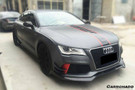 Carbonado 2015-2017 Audi RS7 BS Style Carbon Fiber Front Bumper Canards