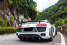 Carbonado 2006-2015 Audi R8 V8 V10 Coupe Spyder DPGT Style Rear Bumper With Exhaust Tips