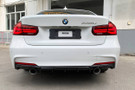 Carbonado 2013-2019 BMW 3 Series F30 F35 MP Style Carbon Fiber Dual Exhaust Rear Lip (For M-Tech Only)
