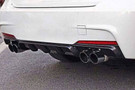 Carbonado 2013-2019 BMW 3 Series F30 F35 MP Style Carbon Fiber Qual Exhaust Rear Lip (For M-Tech Only)
